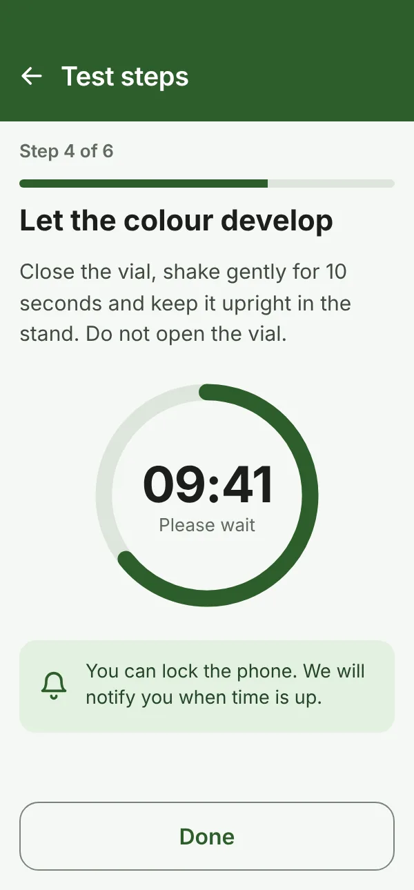 Mriṇsāra test steps screen